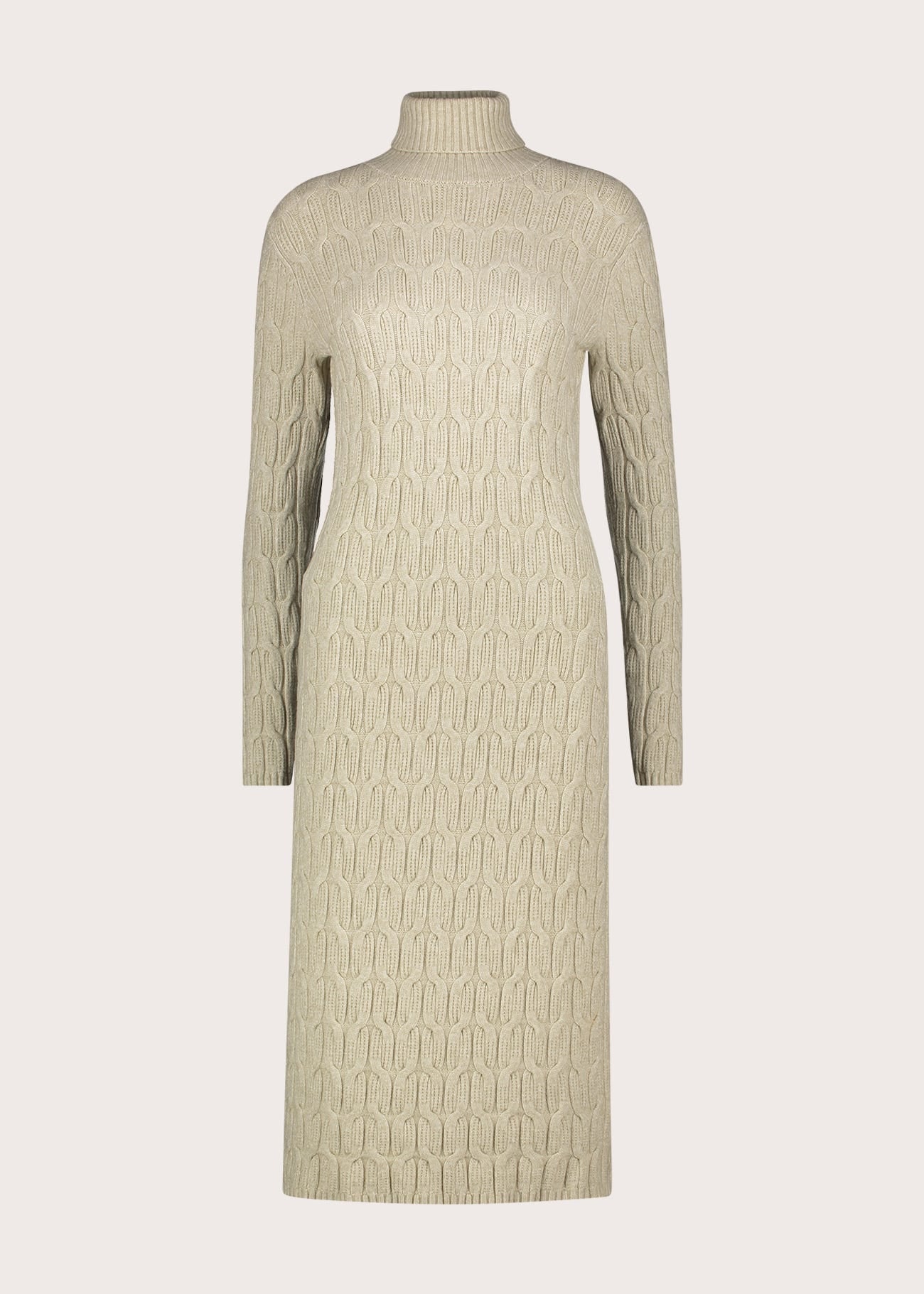 Abito midi da donna con collo dolcevita
