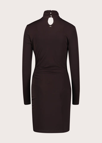 Abito midi da donna con collo alto
