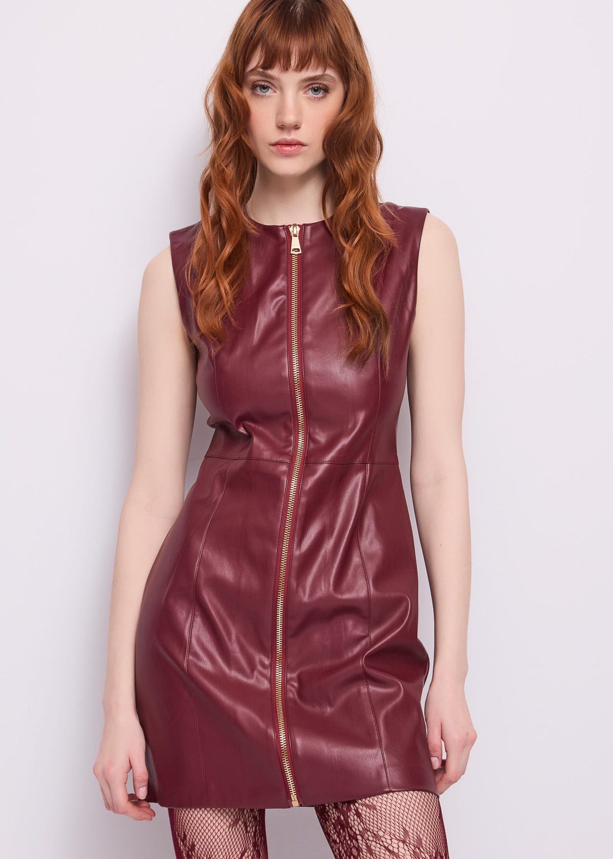 Abito corto da donna con zip