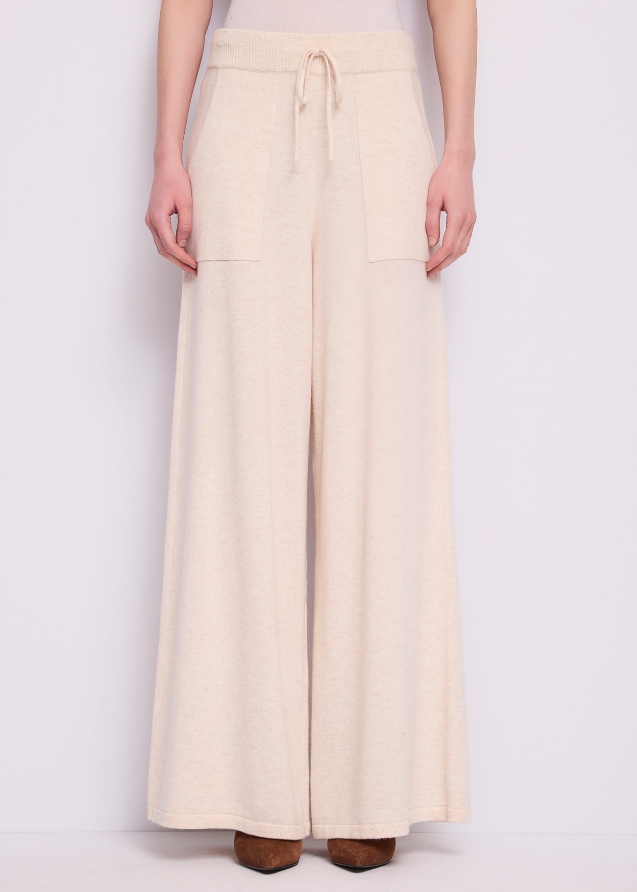 Pantaloni da donna in filato con coulisse