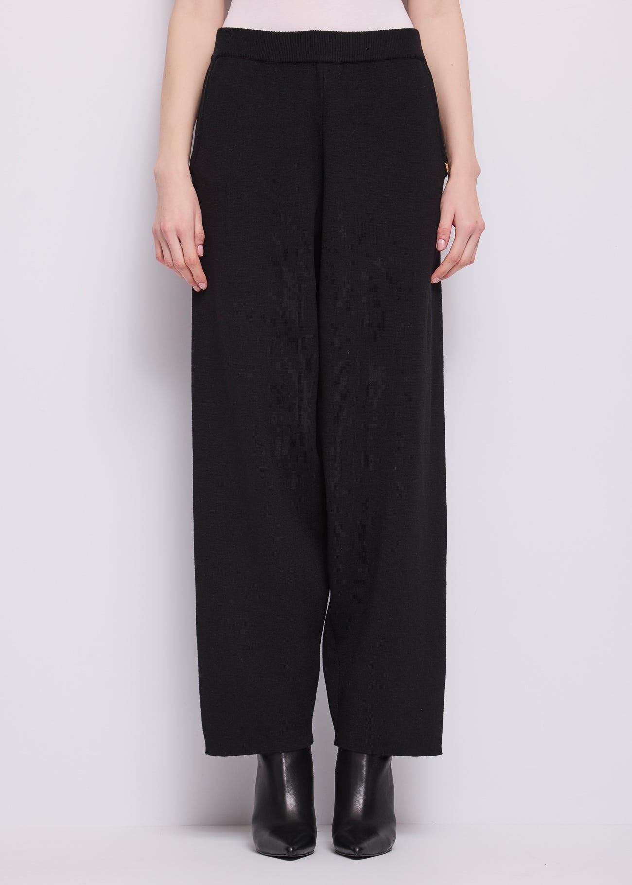 Pantaloni da donna in maglia di lana