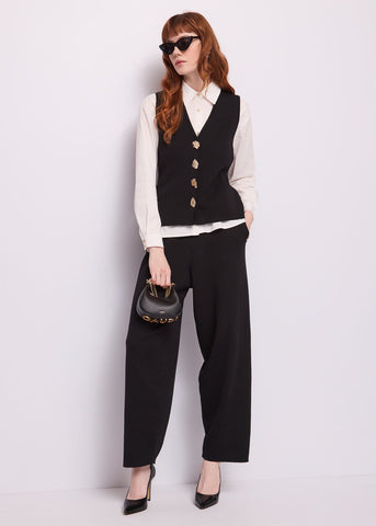 Pantaloni da donna in maglia di lana