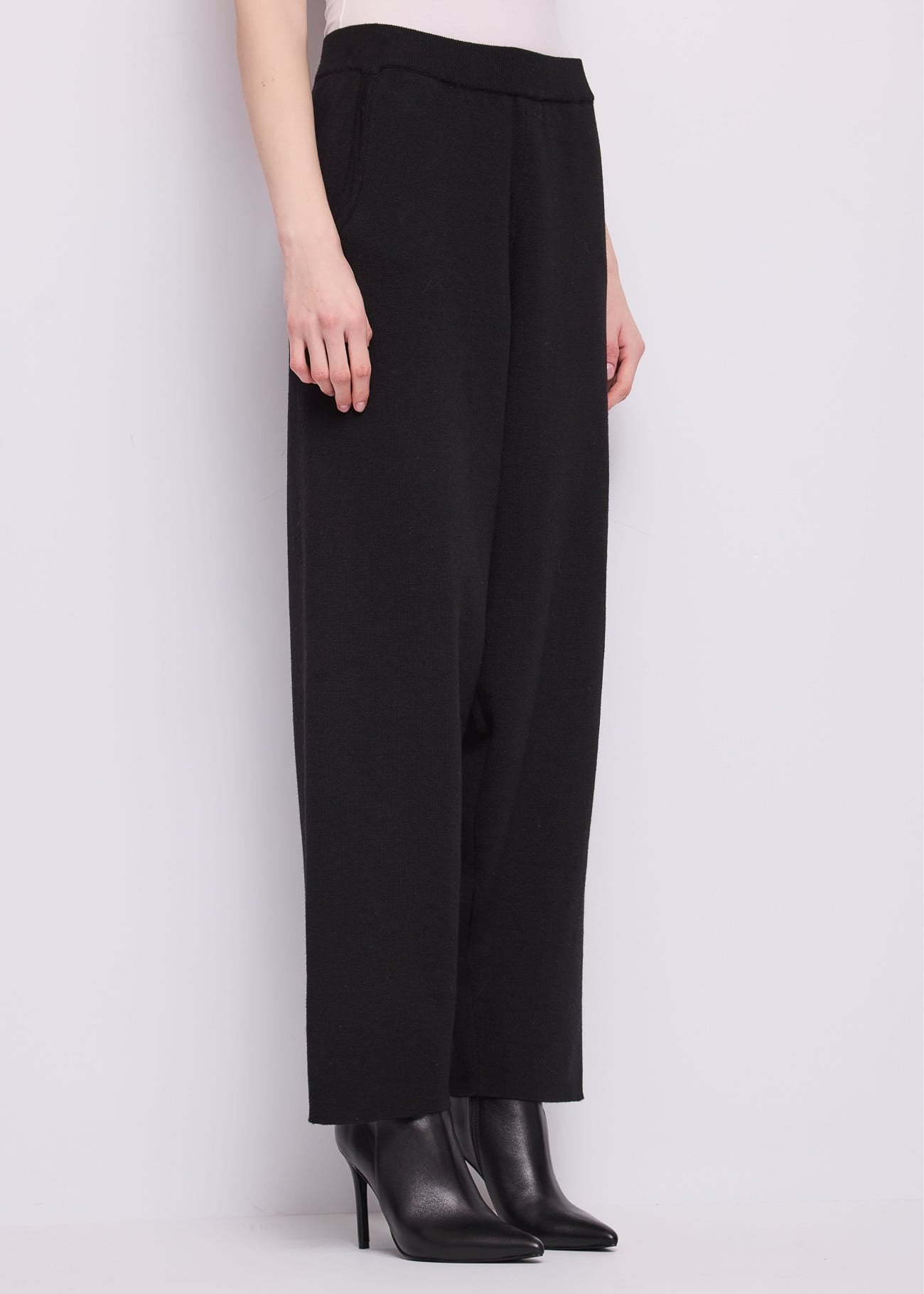 Pantaloni da donna in maglia di lana