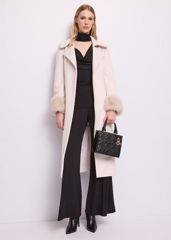 Pantaloni flare da donna con piega