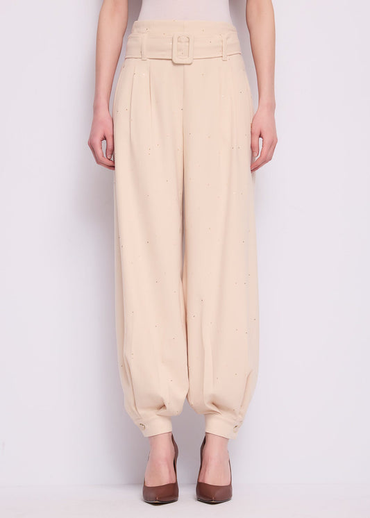Pantaloni da donna con pinces e cintura