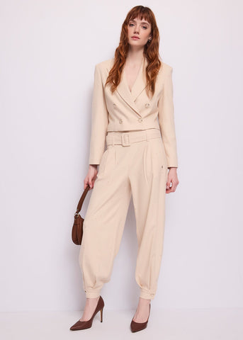 Pantaloni da donna con pinces e cintura
