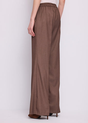Pantaloni wide leg da donna con piega