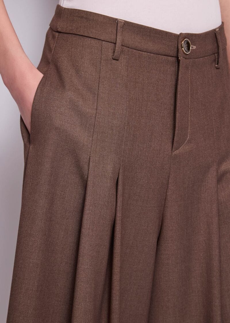 Pantaloni da donna con piega e tasche - dettaglio 2