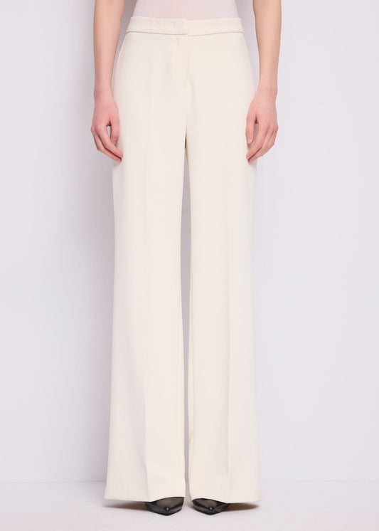 Pantaloni da donna a vita alta con piega