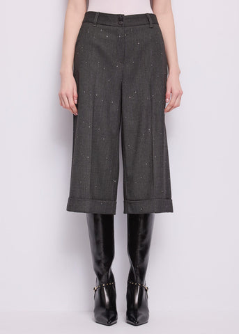 Pantaloni da donna con piega e risvolto