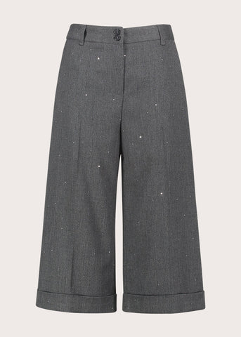 Pantaloni da donna con piega e risvolto