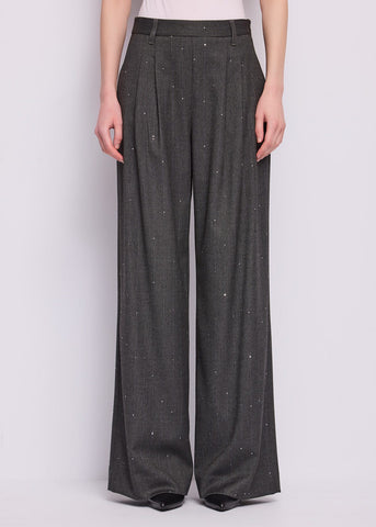 Pantaloni da donna in viscosa gessata