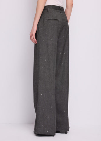 Pantaloni da donna in viscosa gessata