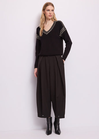 Pantaloni da donna con piega e tasche