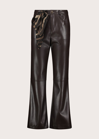 Pantaloni flare cropped da donna con foulard