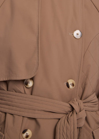 Trench doppiopetto da donna con cintura