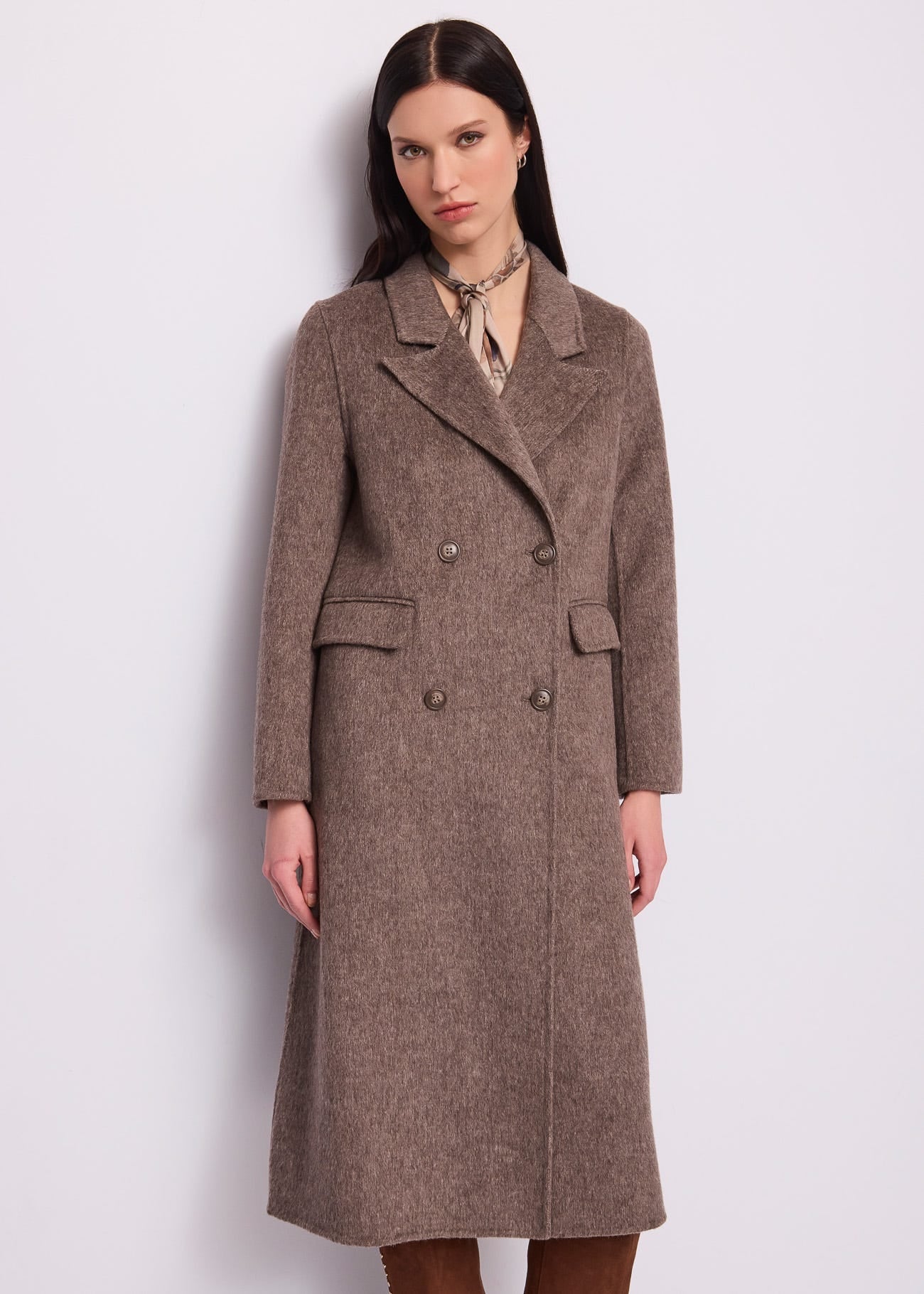 Cappotto doppiopetto da donna in panno