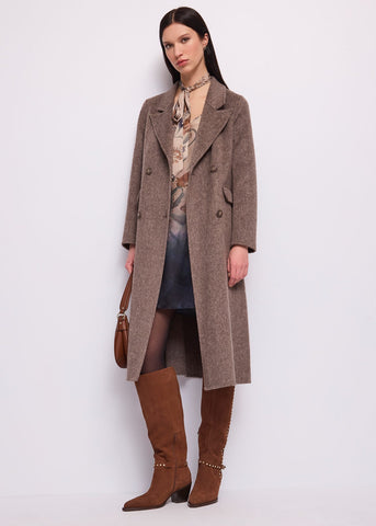 Cappotto doppiopetto da donna in panno