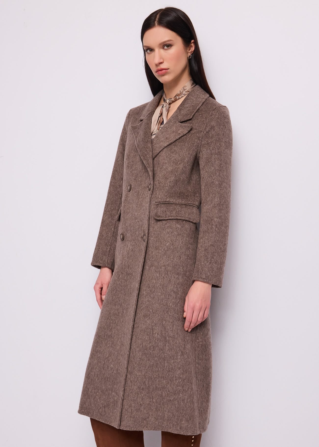 Cappotto doppiopetto da donna in panno