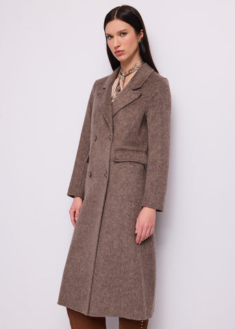 Cappotto doppiopetto da donna in panno