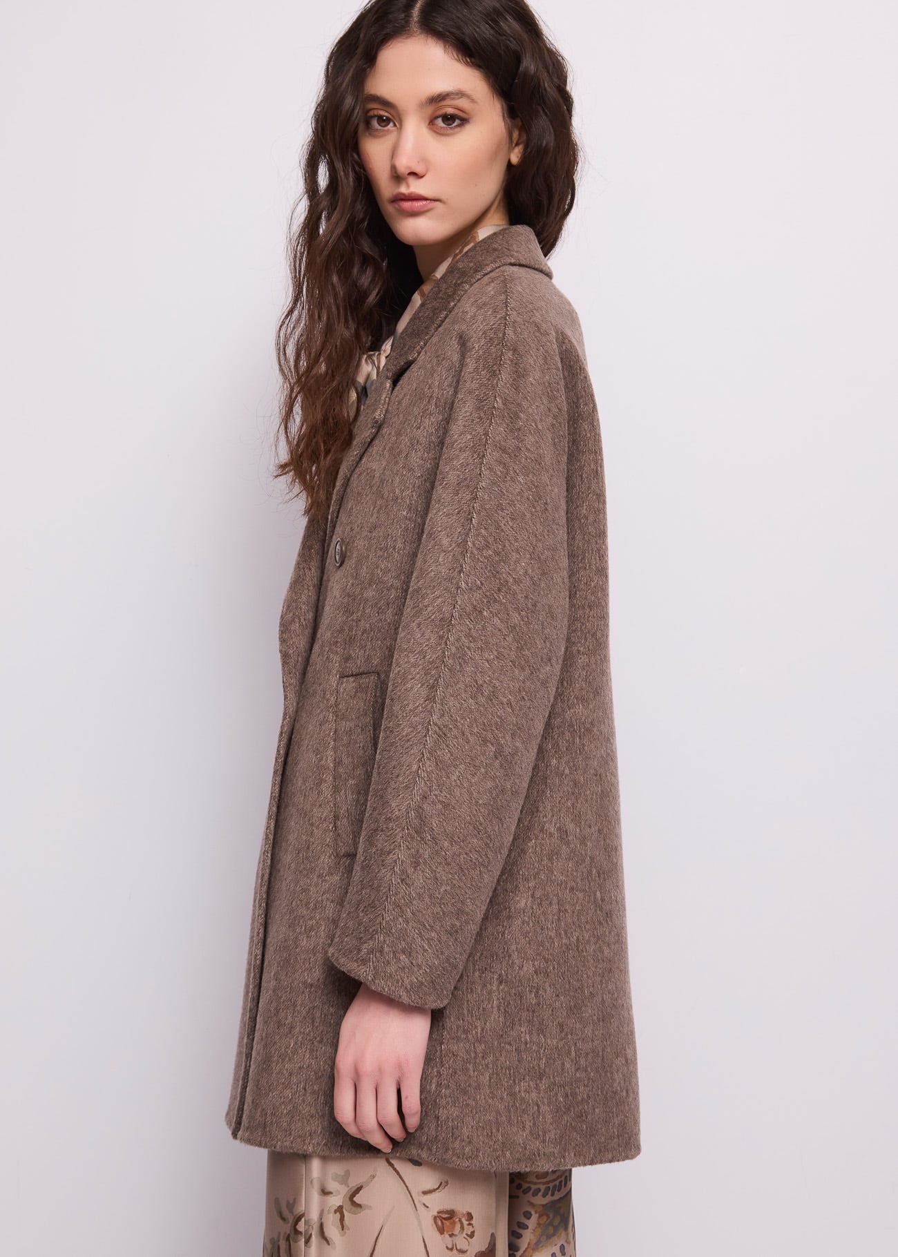 Peacoat doppiopetto da donna in panno