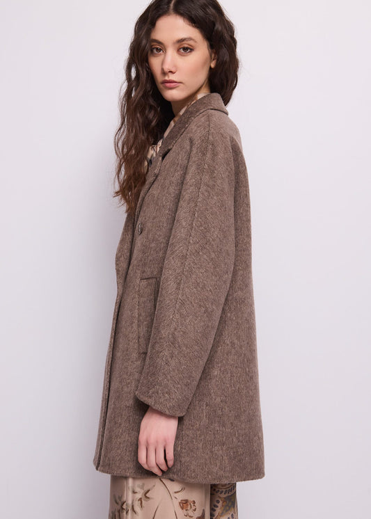 Peacoat doppiopetto da donna in panno