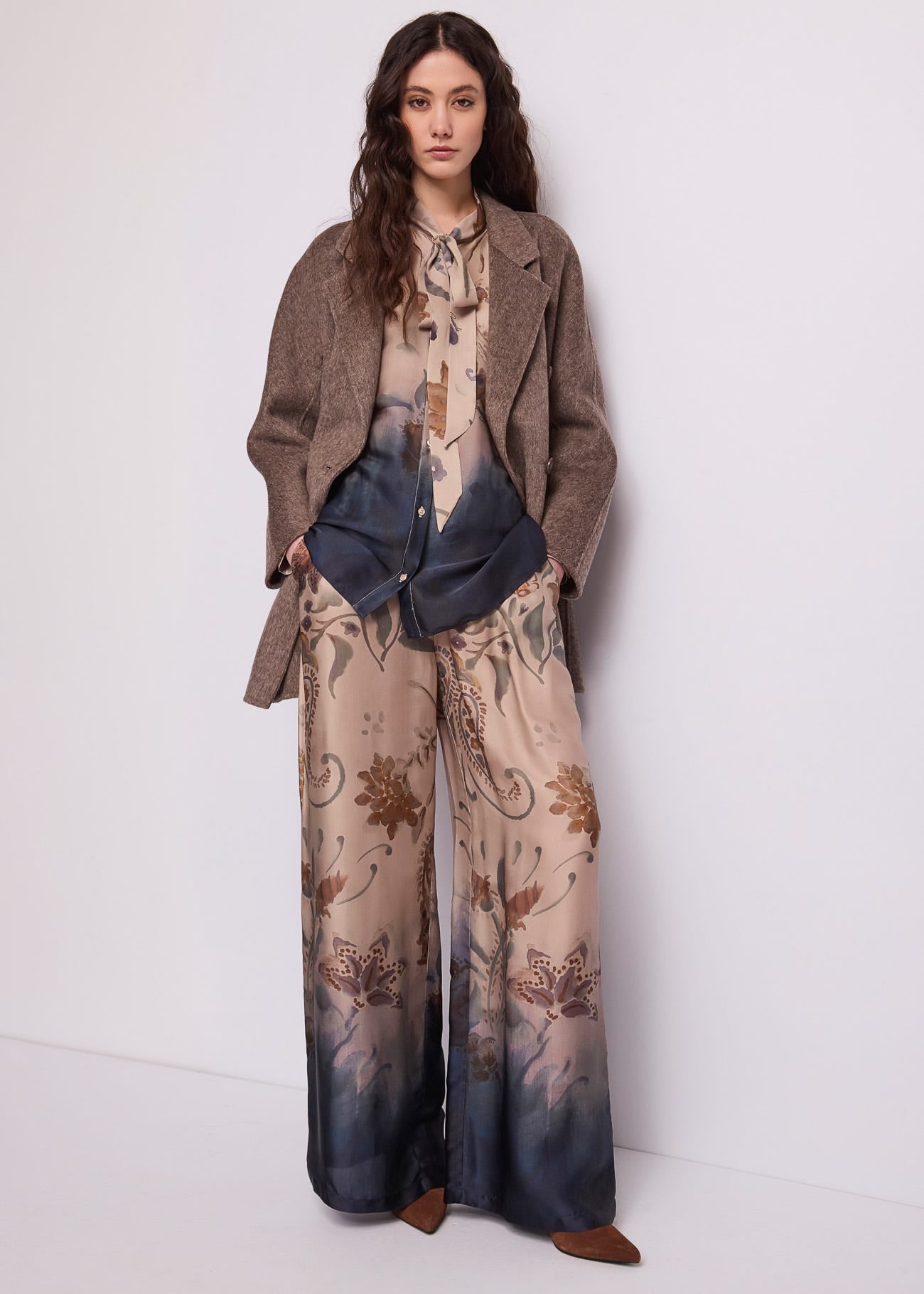 Peacoat doppiopetto da donna in panno