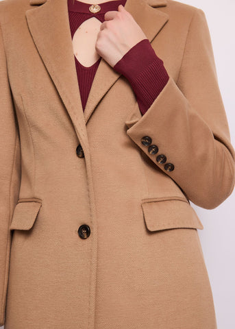 Cappotto monopetto da donna in viscosa