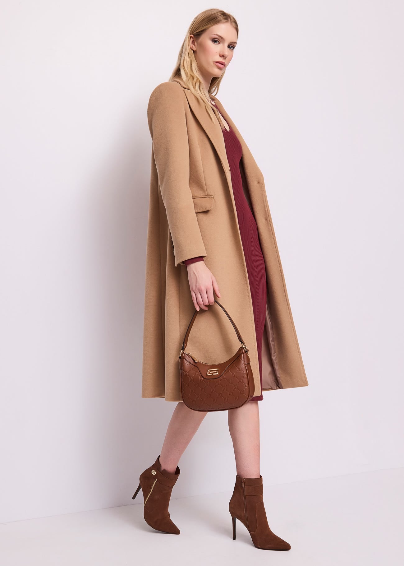 Cappotto monopetto da donna in viscosa