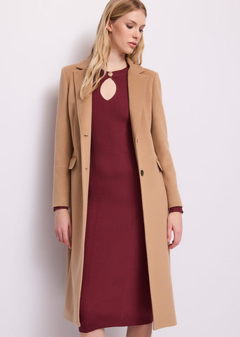 Cappotto monopetto da donna in viscosa