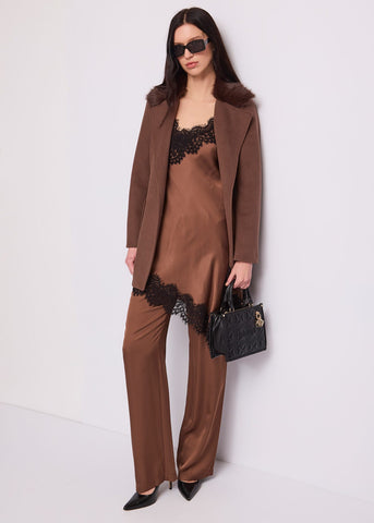 Cappotto corto da donna con cintura