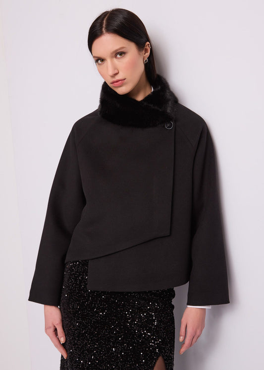 Cappotto corto da donna in viscosa