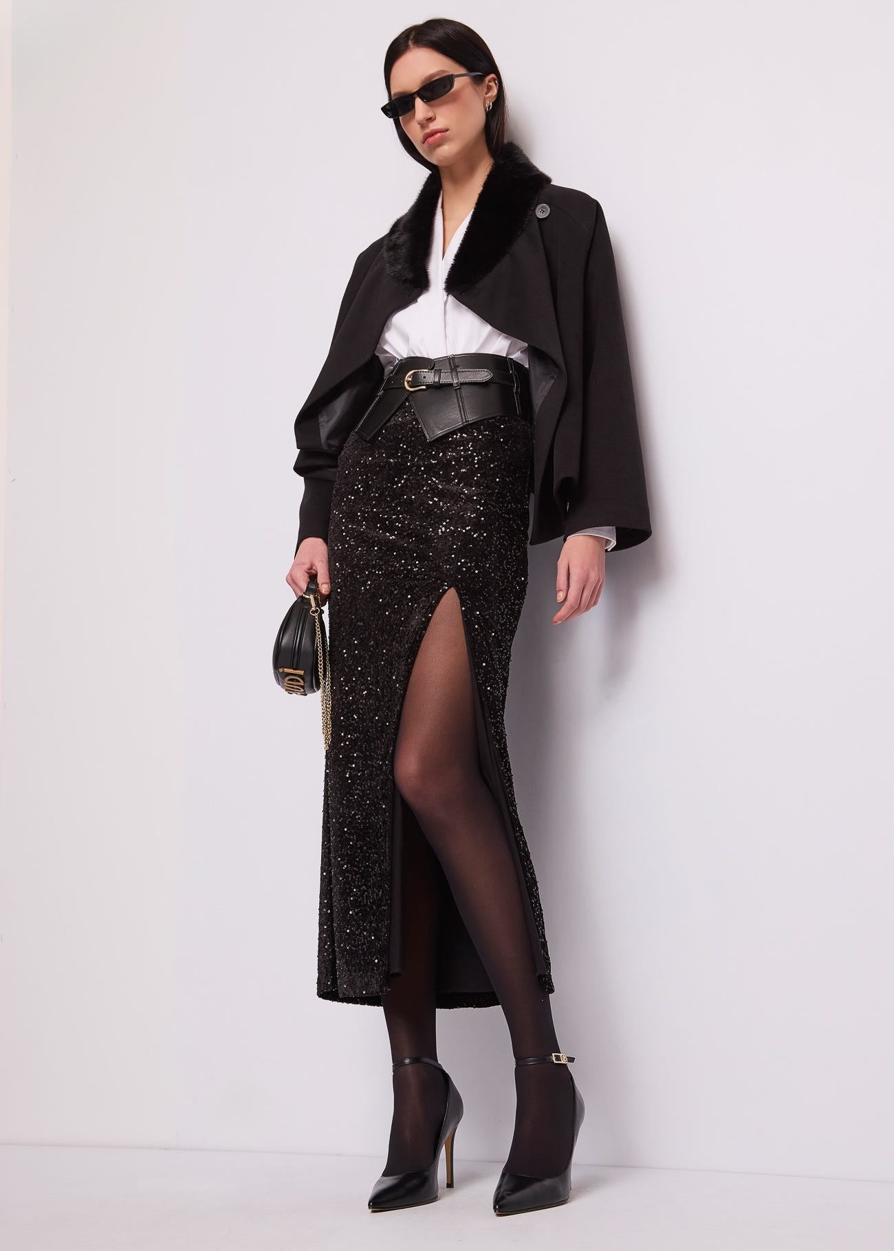 Cappotto corto da donna in viscosa