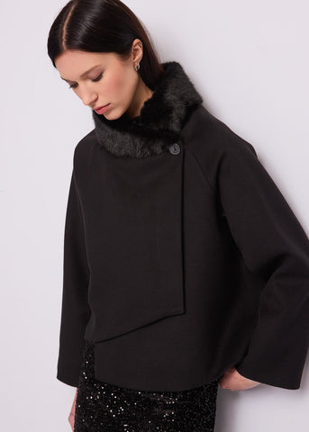 Cappotto corto da donna in viscosa