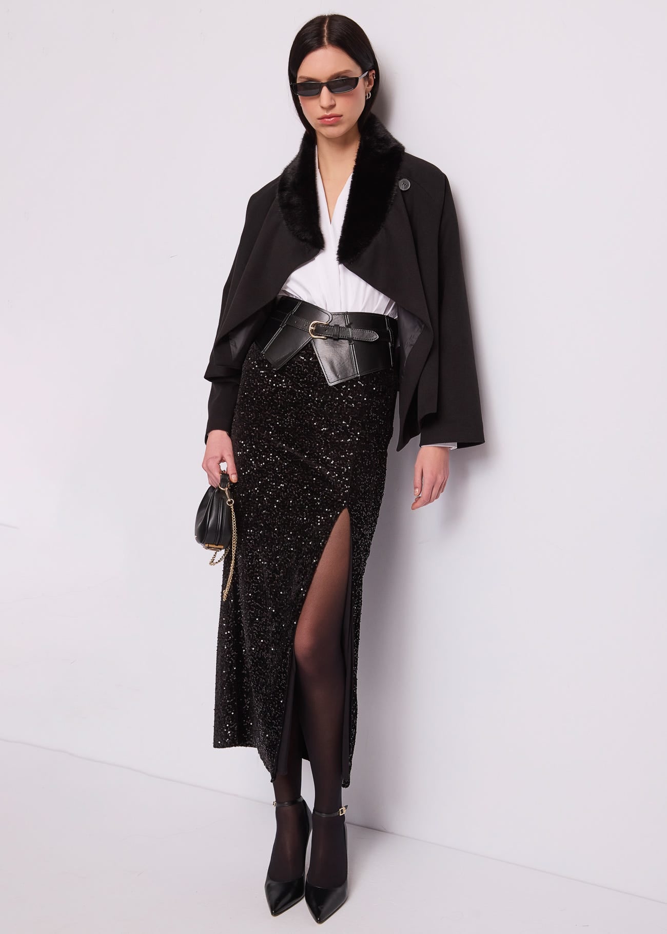 Cappotto corto da donna in viscosa