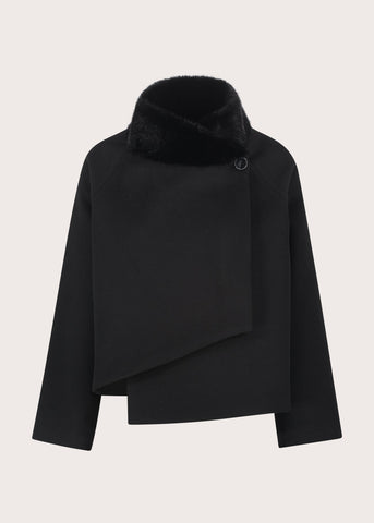 Cappotto corto da donna in viscosa