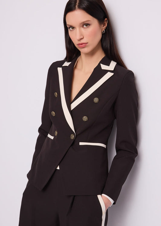 Blazer doppiopetto da donna in tessuto tecnico