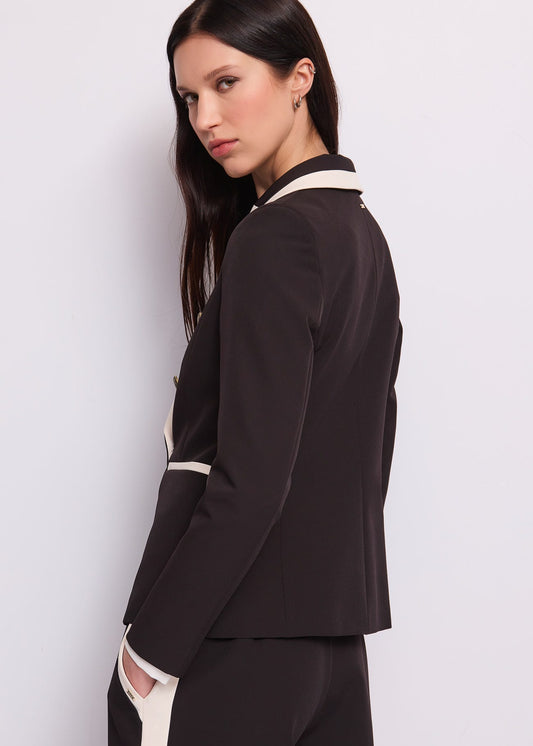 Blazer doppiopetto da donna in tessuto tecnico