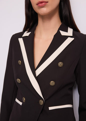 Blazer doppiopetto da donna in tessuto tecnico