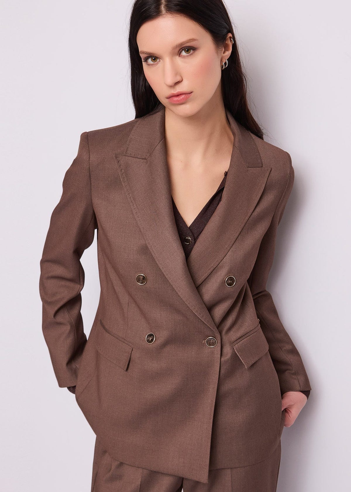 Blazer doppiopetto da donna in viscosa