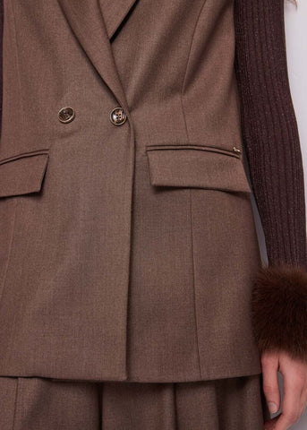 Gilet doppiopetto da donna in viscosa - dettaglio 2