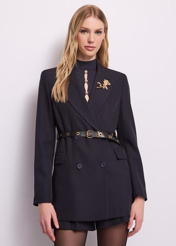 Blazer da donna con spilla gioiello
