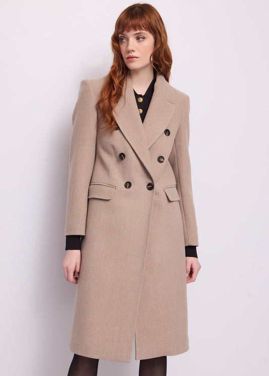 Cappotto doppiopetto da donna in panno