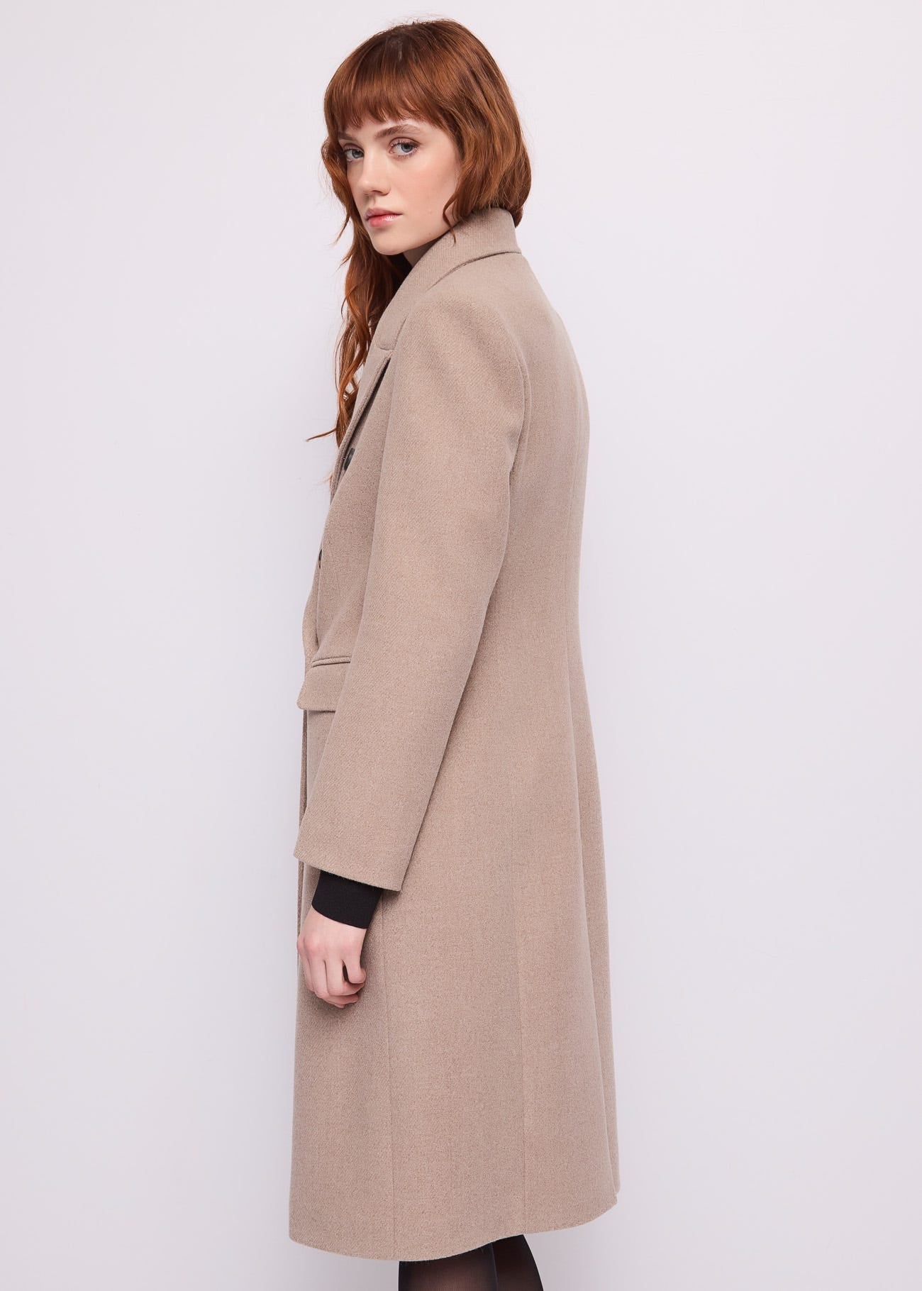 Cappotto doppiopetto da donna in panno