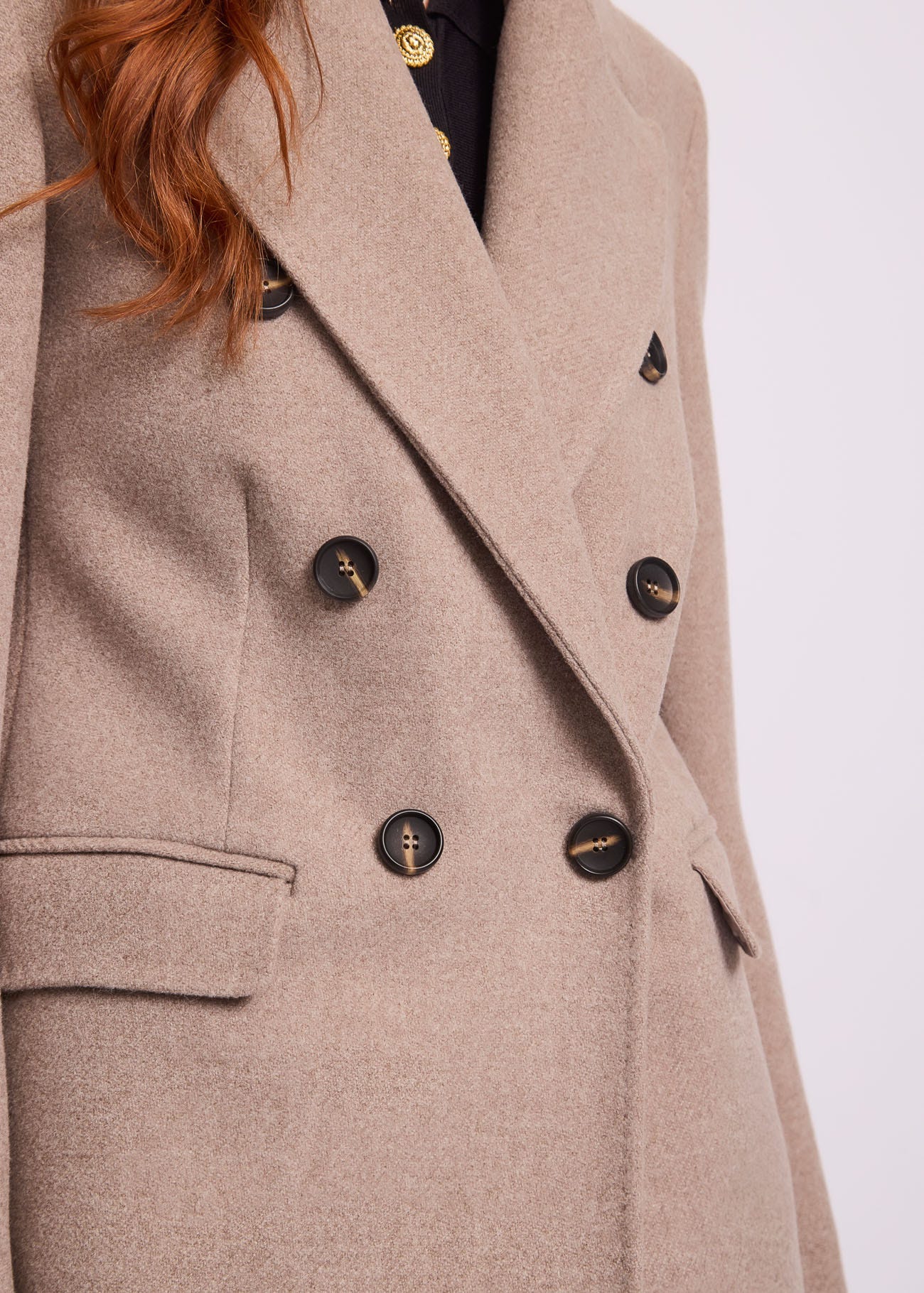 Cappotto doppiopetto da donna in panno