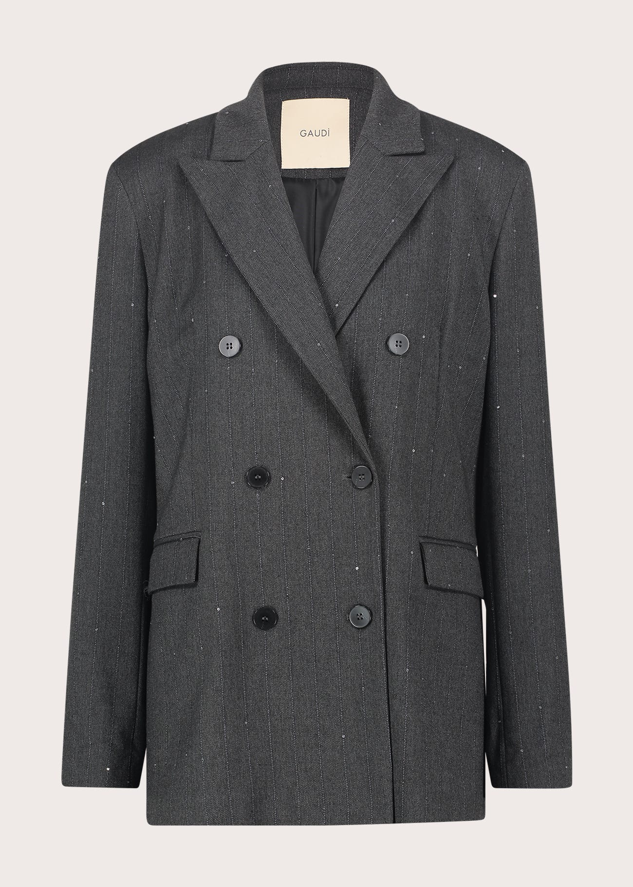 Blazer doppiopetto da donna in viscosa a righe