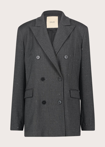 Blazer doppiopetto da donna in viscosa a righe