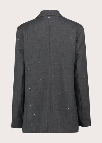 Blazer doppiopetto da donna in viscosa a righe