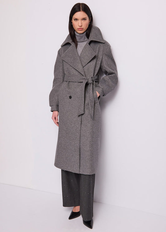 Cappotto da donna con revers e cintura