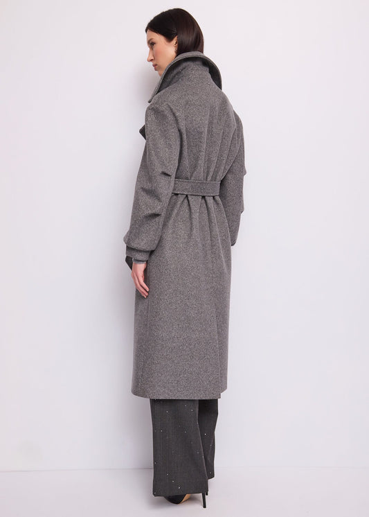 Cappotto da donna con revers e cintura